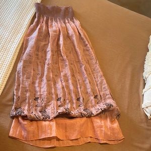 Anthropologie Lapis Strapless Dress